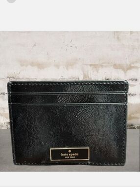 Kate Spade Black Patent Leather Cardholder NWT NEW WITH TAGS